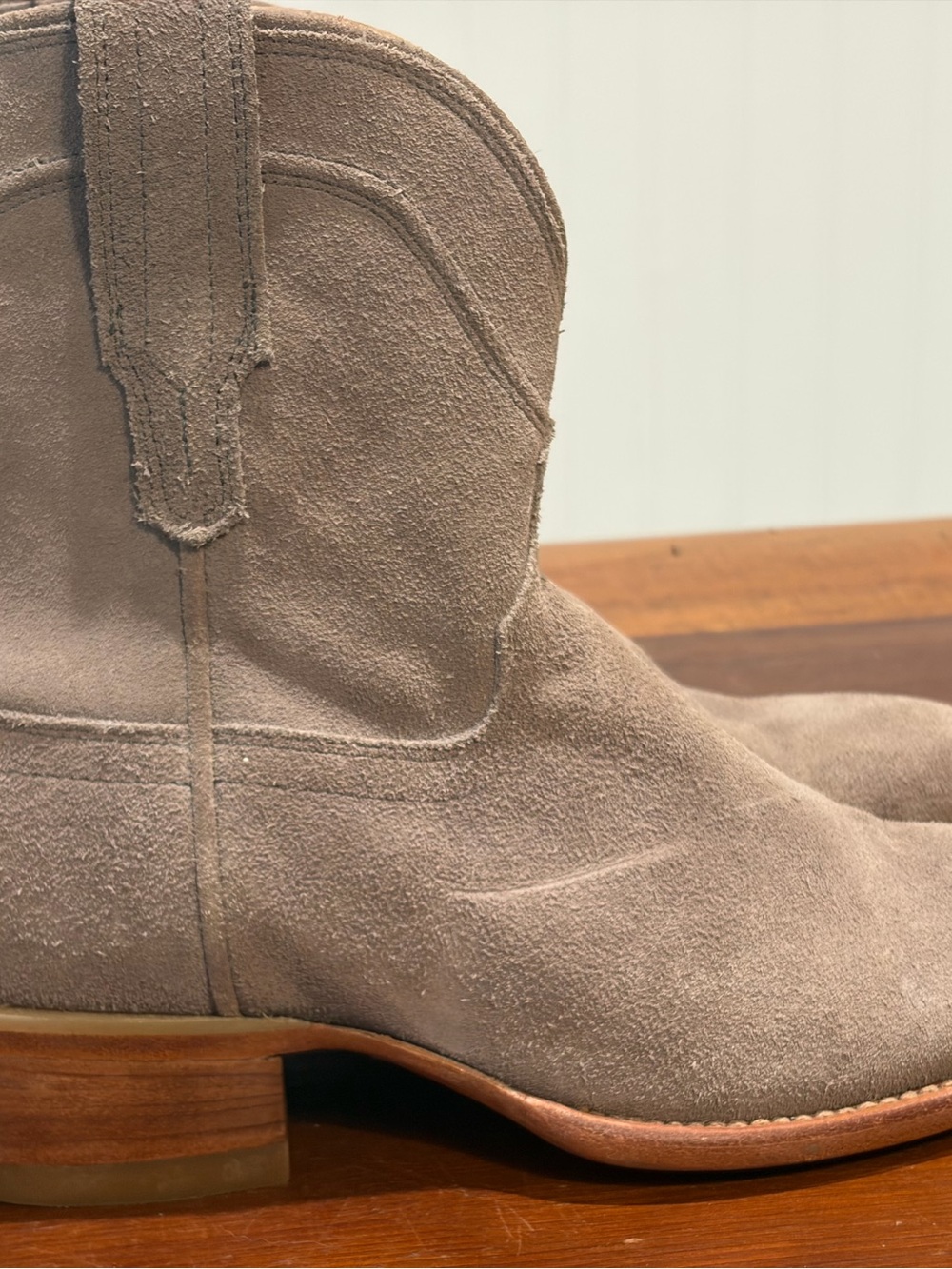 Beautiful Vintage Tecovas Suede Boots size 8 - Picture 2 of 7